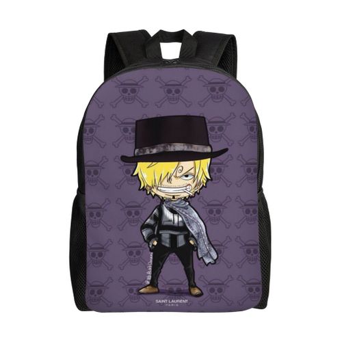 Sac à dos léger OnePiece pour enfants, grande capacité, imprimé, décontracté, à bandoulière, idéal pour les voyages en plein air, HXN4781