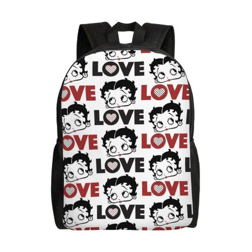 Sac d'école Betty Boop, sac à dos de dessin animé, sac tendance pour garçons, sac d'école, sac à dos de voyage-HXN370