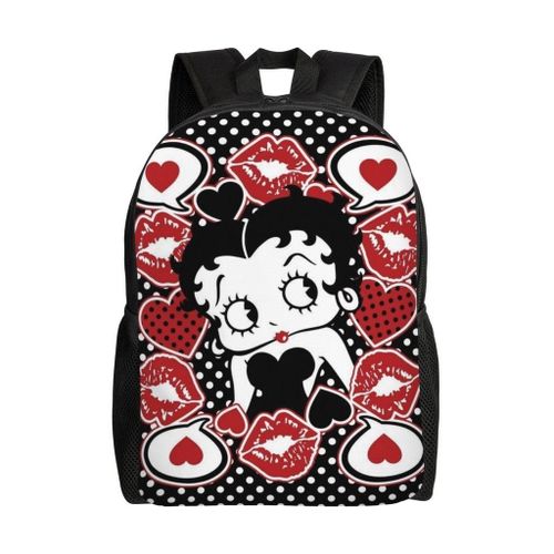 Sac d'école Betty Boop, sac à dos de dessin animé, sac tendance pour garçons, sac d'école, sac à dos de voyage-HXN372