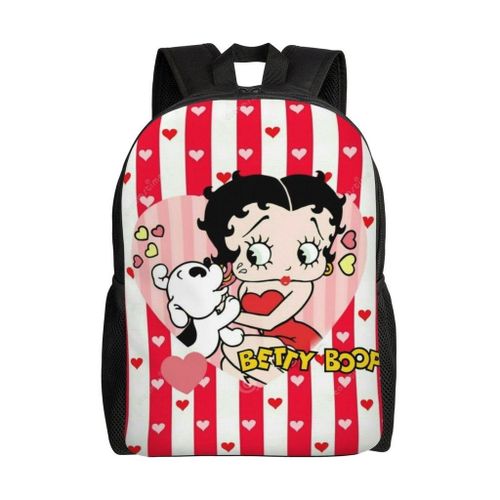 Sac d'école Betty Boop, sac à dos de dessin animé, sac tendance pour garçons, sac d'école, sac à dos de voyage-HXN371