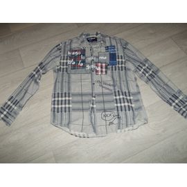 Chemise Desigual Tons Bleus, Beige Et Multicolore Taille L Tbe