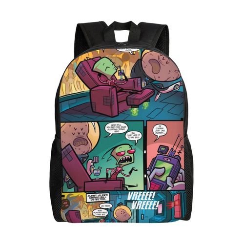 Sac à dos Comedy Invader Zim, léger, unisexe, basique, pour la journée, les livres, pour ordinateur portable, pour les voyages, l'école et le bureau, Da-XTYD2701
