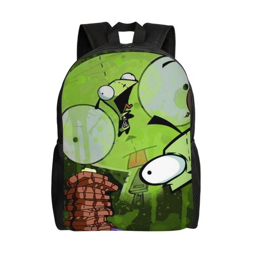Sac à dos Green Invader Zim Gir, léger, unisexe, basique, pour la journée, les livres, pour ordinateur portable, pour les voyages, l'école et le bureau - XTYD2477