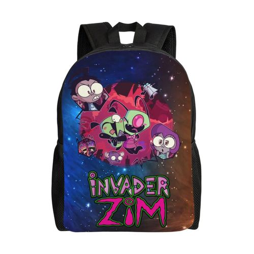 Sac à dos Invader Zim avec logo, léger, unisexe, basique, pour la journée, les livres, pour ordinateur portable, pour les voyages, l'école, le bureau, XTYD2725
