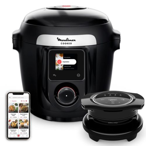 MOULINEX CE96X8F0 Cookeo Wifi 10-en-1 Noir avec Extra Crisp