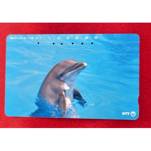 Télécarte Ancienne Du Japon. Dauphin. Animaux. 105 "231- 186" Télécarte Japonaise.