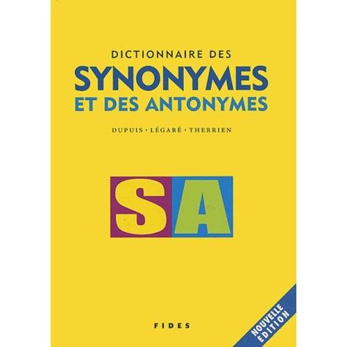 Dictionnaire Des Synonymes Et Des Antonymes