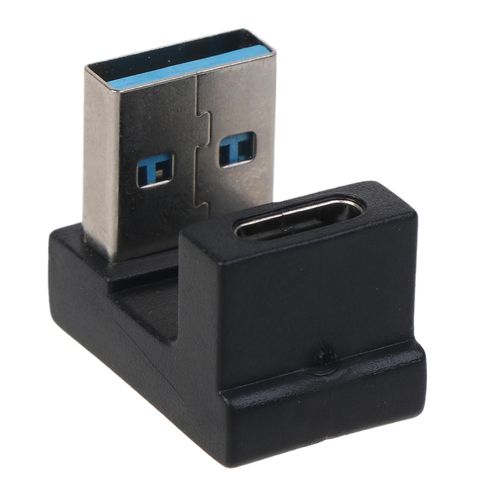 Adaptateurs USB C en forme de U Type C femelle vers USB mâle Adaptateur de données rapide 10 Gbit/s
