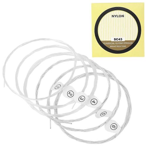 6 Pièces En Nylon Ensemble De Cordes De Guitare Accessoire De Pratique Pour Guitare Folk Acoustique
