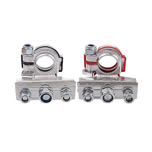 2pcs Installation Facile Voiture Camion Batterie Cosses Cuivre Plaqué Pince Terminal