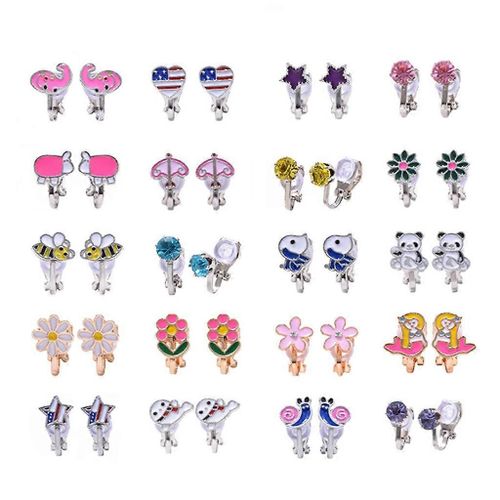 Paires De 20 Princess-Play Dress Up Boucle D¿Oreille Set Pour Enfant Mignon Animal Coloré