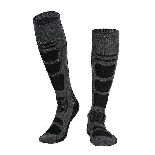 1 Paire De Chaussettes De Ski En Laine, Chaussettes De Ski De Randonnée Thermiques À Hauteur De Genou Chaussettes De Soutien De La Voûte Plantaire