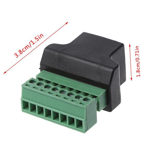 Ethernet RJ45 Femelle À 8 Broches Vis Borne Connecteur Adaptateur Pour CCTV Numérique
