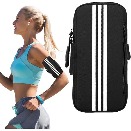 Brassard Telephone Pochette, Pochette Téléphone Pour Le Sport, Bracelet Sport Pour Téléphone Portable Universel, Pour Course À Pied, Entraînement, Jogging, Fitness (Noir)[M1250]
