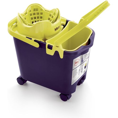 KGABERY-Seau Essoreur Plastique Pourpre,25,5x40,0x38,5 Cm-Coloris Aléatoire,14L,4 Roulettes Pivotantes,Système De Ressort Automatique