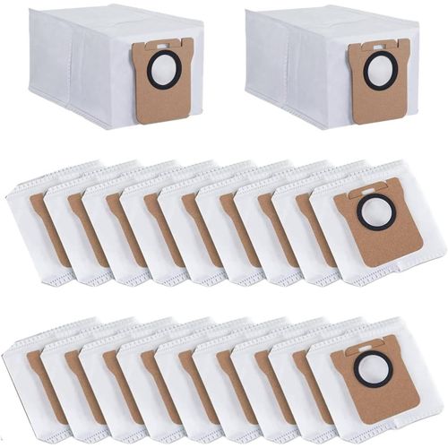 KGABERY-Lot De 20 Sacs D'Aspirateur Pour Dreame Aspirateur L10 Ultra/L10S Ultra-Pour Robot Aspirateur Xiaomi X10+-Station D'Aspiration-Pièces De Rechange-Grande Capacité-2,5 L-All In