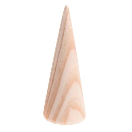 Bague En Bois Naturel Non Peint Bijoux Présentoir Support Cône Forme Support Orgue
