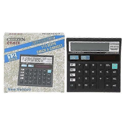 Calculatrice de bureau de bureau à grand affichage de batterie solaire à 12 chiffres à double alimentation CT-512