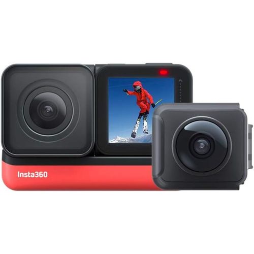 ChenQuanSarl- One R Twin Edition - Caméra D'Action 4K Et Caméra 360 5.7K Avec Objectifs Interchangeables, Stabilisation, Étanche Ipx8, Écran Tactile, Montage Ai