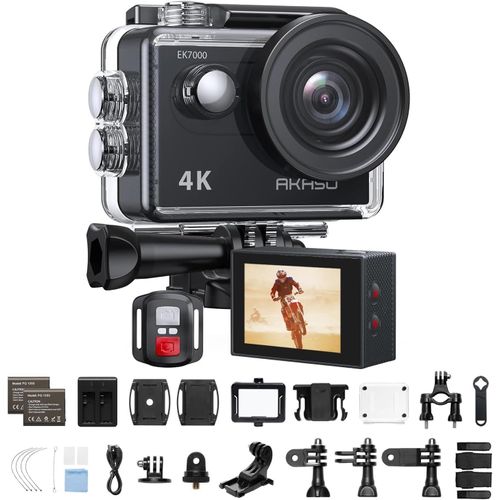 ChenQuanSarl- Caméra Sport 4K 30Fps 20Mp Wifi - Camera 4K Étanche Jusqu'À 30M Avec Stabilisation, Grand Angle De 170° - Télécommande 2.4G - Qualité D'Image Ultra Hd Pour Les Passionnés D'Aventure