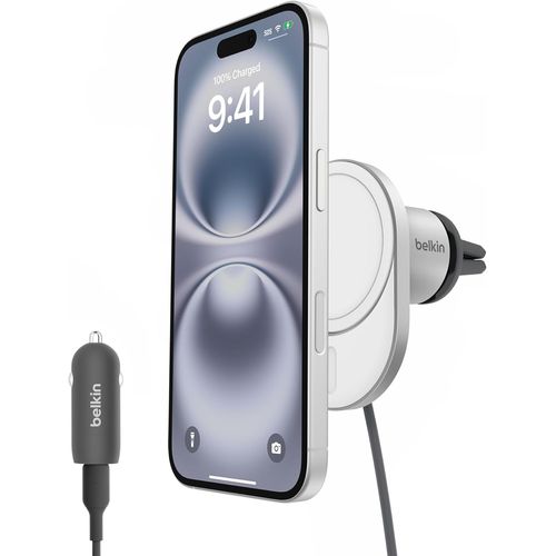 Chenquansarl- Boostcharge Pro Chargeur De Voiture Magnétique Sans Fil Avec Qi2 (15w), Chargeur Compatible Magsafe Pour Tous Les Modèles De L'iphone 16, 15, 14, 13, 12, Câble Usb-C Et Adaptateur 20w I