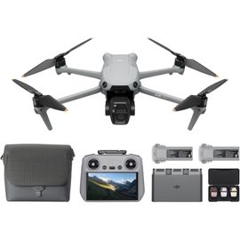 Chenquansarl-Bundle Fly More Air 3s (Radiocommande Rc 2 Avec Écran), Drone Avec Caméras Grand-Angle Cmos 1'' & Télé Moyenne Pour Adultes, 4k/60 Ips, Détection Omnidir. Et 3 Batteries Pour Un Temps De-Dji
