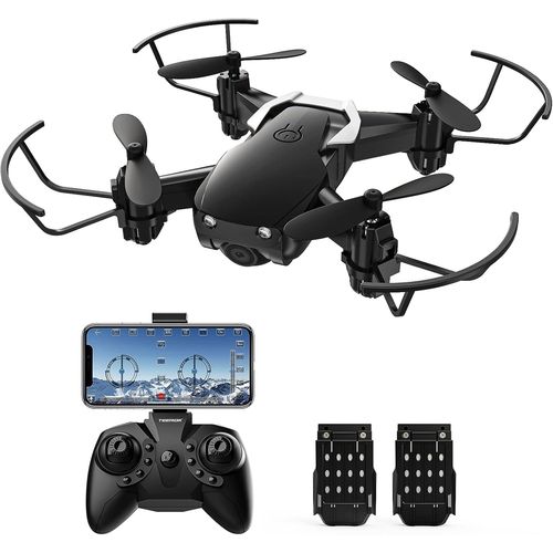 Chenquansarl-T13 Mini Drone Avec Caméra 720p Pour Enfant,Rc Fpv Quadcopter,3 Batteries 30 Minutes De Vol,Décollage/Atterris En Une Seule Touche,Mode Sans Tête,Flips 3d,Protection Anti-Collision,Noir-Teerok