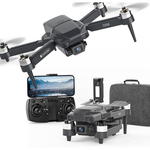 Chenquansarl-S508 Drone Avec Caméras Pour Enfant, 720p Fpv Drones Aver Moteur Brushless Pour Débutants, Rc Pliable Mini Drone Quadricoptère Wifi Télécommandé, Cadeau Et Jouet Pour Enfant Ou Adultes-Suangrc