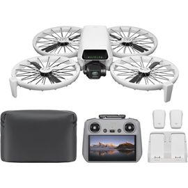 Chenquansarl-Bundle Fly More Flip (Radiocommande Rc 2 Avec Écran), Drone Caméra 4k Uhd Pour Adultes, Décollage Palmaire, Retour Automatique, Vol Intelligent, Trois Batteries Pour Un Temps De Vol De 9-Dji