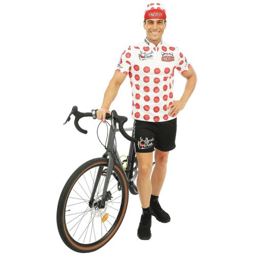 Déguisement Cycliste Blanc Et Rouge Sauciflex Homme - Taille: S / M
