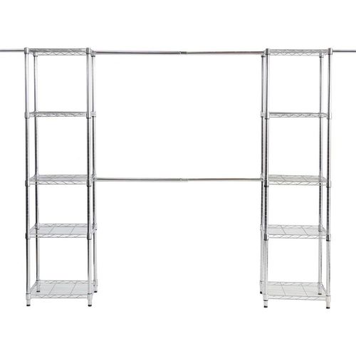 Ytseazn-Système De Vestiaires,Acier,Argent,160/218 Wx36 Dx183cmh,She16200b
