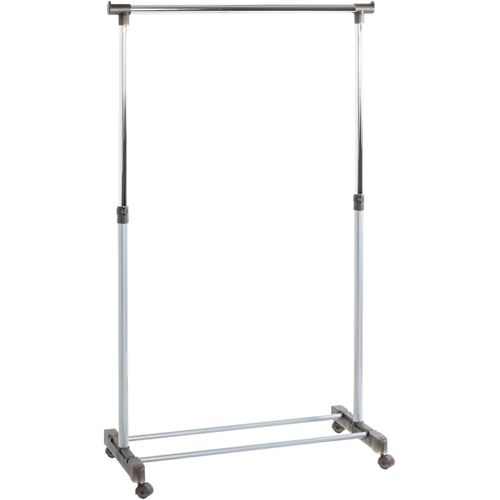 Ytseazn-Portant Alu,Chromé,Gris,Plastique,Métal Dim.:L 90cmxh 95-170cmxp 43cm,Style:Modern