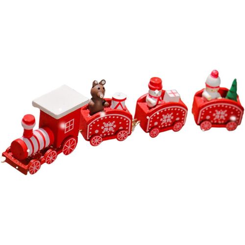 Décoration de Noël en forme de train, Train de Noël en bois, Sapin de Noël en forme de train, Figurines de Noël en forme de train de Noël, Petite décoration de table, Décoration de table de Noël, Ornement pour la maison