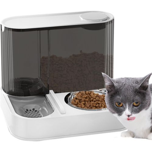 Distributeur Automatique De Nourriture Pour Chats 2 En 1, Distributeur Automatique De Nourriture Pour Chats, Réservoir D'eau Automatique Pour Stocker Les Aliments Secs, Distributeur Automatique De Nourriture Et D'eau