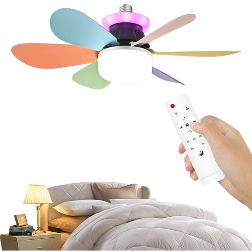 Ventilateur de plafond coloré avec éclairage ¿ Ventilateur de plafo...