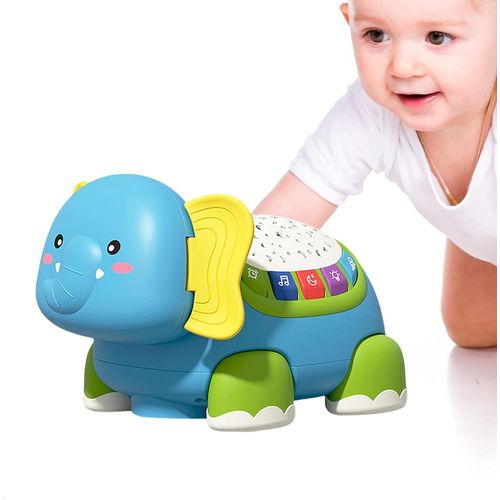 Jouet Rampant ¿ Jouet Musical Pour Bébé Éléphant, Jeu Interactif Sensoriel Et Éducatif Amusant Pour Filles, Maison, Chambre De Bébé, Développement