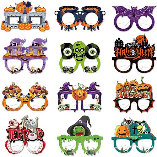 Lunettes D'halloween Pour Enfants, Lot De 12, Accessoires Pour Photomaton D'halloween, Accessoires Pour Photomaton D'halloween, Lunettes D'halloween Pour Décorations D'halloween
