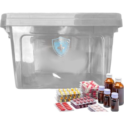 Boîte De Rangement Pour Médicaments - Boîte À Pharmacie Transparente | Grande Boîte De Rangement Pour Médicaments, Armoire À Pharmacie Portable Pour La Famille