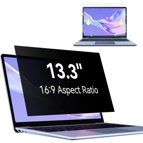 Filtre De Confidentialité 13.3 Pouces 16:9, Film Ecran Ordinateur Portable Compatible Avec /Dell/Acer/Lenovo/Thinkpad/Envy, Amovible Anti Espion/Lumiere Bleue Protection Ecran La[POR5244682]