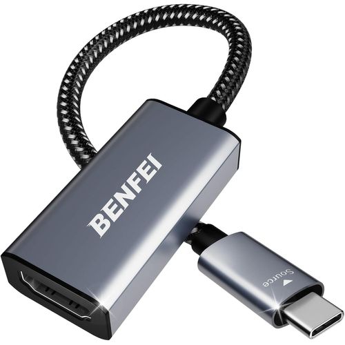 Adaptateur Usb C Vers Hdmi 4K@60Hz, 2K@144Hz Adaptateur Thunderbolt 3/4 Vers Hdmi Compatible Avec Iphone 16 15 Plus Pro , Macbook Pro,Samsung Galaxy S24[Coque En Aluminium Et Câ[POR5246117]