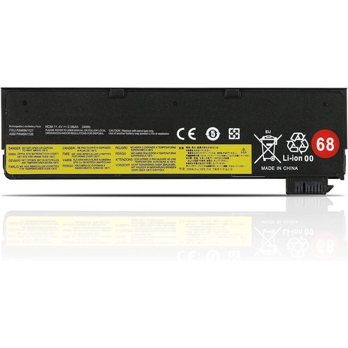 24Wh 68 Batterie Pour Lenovo Thinkpad X240 X250 X260 X270 T440 T440S T450 T450S T460 T460P T470P T550 T560 W550 W550S L450 L460 P50S A275 K2450 K21-80 45N1135 45N1136 45N1777 45N11[POR5245741]