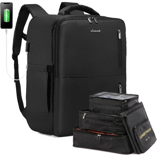 Sac A Dos Voyage Ca e Avion Sac À Dos Pour Ordinateur Portable Bagage À Main Homme Femme Imperméable Extensible 35L-45L Sac Val Pc 18 Pouces De Travail Randonnée Affaires Trav[POR5246781]