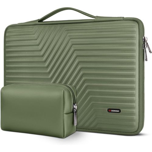 Housse Pour Ordinateur Portable 17 Pouces Avec Pochette De Protection Étui Eva Étanche Pour Msi Gs73Vr Stealth Pro/Lenovo Ideapad 320 321/ Envy 17/Lg Gram 17 De 17,3 Pouces, Vert[POR5246413]