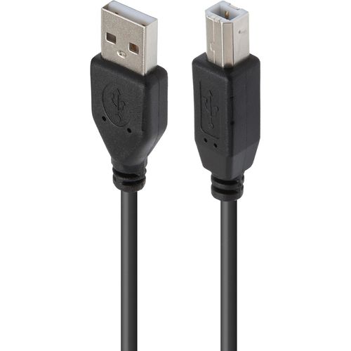 Câble D'Imprimante 3 Mètres, Cordon Usb 2.0 Usb-A Vers Usb-B, Compatible Imprimante , , , Lexmark, Brother, Scanner, Disque Dur, Ordinateur, Coloris Noir, 570301[POR5245600]