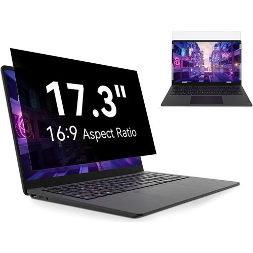 Filtre Confidentialité 17.3 Pouces Aspect 16:9 Pour Écran Ordinateur Portable, Compatible Avec /Dell/Acer/Lenovo/Thinkpad/Asus/ , Amovible Anti-Lumière Bleu Premium Protecteur[POR5240222]