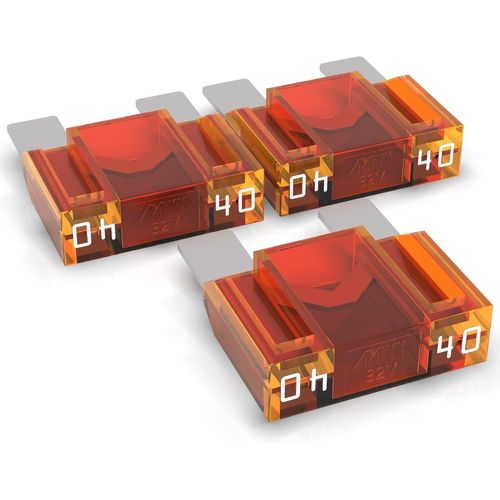 Fusible À Lame i 20-80A, Fusible Enfichable D'Automobile, Choix : 40A Ampères, Orange, 3 Pièces[ROU5240711]