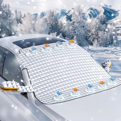 Couverture De Neige Pour Pare-Br De Voiture Bache Pare Br Anti Givre Couverture Repliable 4 Couches De Couverture D'hiver Pour Bache Voiture Anti Givre Et Neige, Uv,Poussière[Rou5244260]