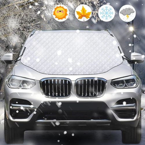 Couverture De Neige Pour Pare-Br De Voiture Bache Pare Br Anti Givre Couverture Repliable 4 Couches De Couverture D'hiver Pour Bache Voiture Anti Givre Et Neige, Uv,Poussière[Rou5244261]