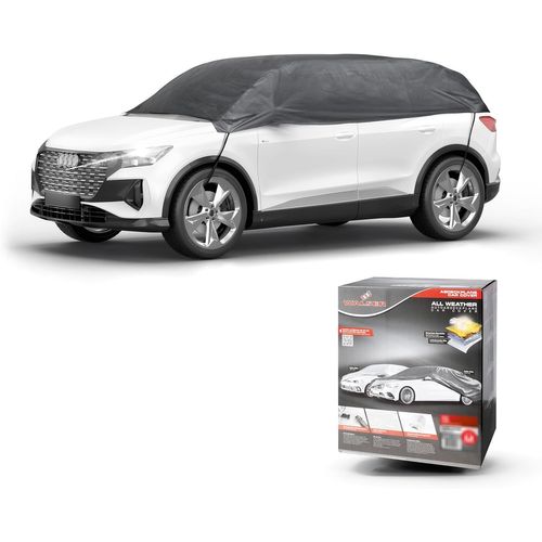 Bâche De Protection Pour Voiture All Weather Basic, 100% Bâche Voiture Imperméable, Housse Voiture Imperméable, Bâche De Voiture Demi-Bâche Taille Xl Gris[Rou5244522]
