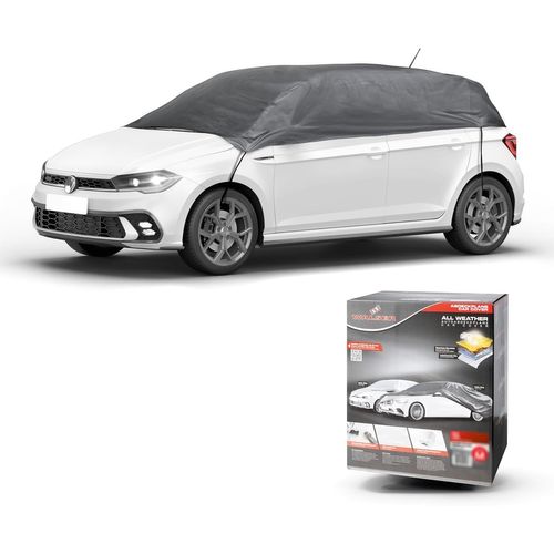 Bâche De Protection Pour Voiture All Weather Basic, 100% Bâche Voiture Imperméable, Housse Voiture Imperméable, Bâche De Voiture Demi-Bâche Taille M Gris[Rou5244523]